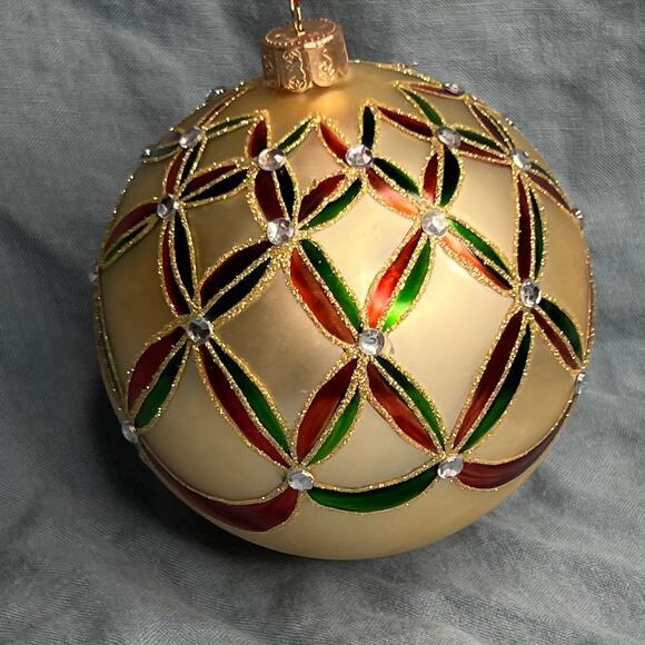 Waterford Holiday Heirlooms Wedge Ball Christmas Ornament 153744 Boxed 4 Inches - Picture 8 of 11